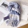 Wool Scarf Men and Women Winter Girls Plaid Scarf Atmosphere Pink Gray Plaid Birthday Gift