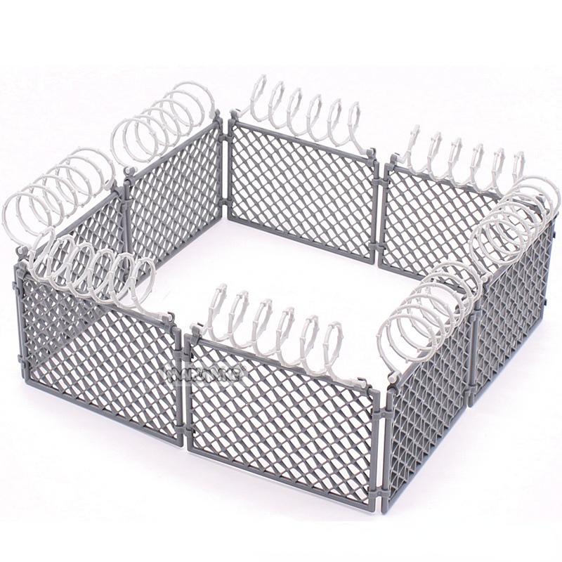 Military Building Blocks DIY Blocks Parts Toys for Boys Wire Mesh Accessories Protective Isolation Net Roadblock War Scene
