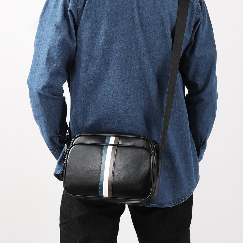 Мужская сумка через плечо из натуральной кожи, деловая, из коровьей кожи, мужская сумка, модная, повседневная, большой емкости, мужская сумка Crossspan