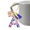 Letter Cup Chains Letter Water Bottle Charm With Butterfly And Tassel Cute Trendy Modern Mug Initial Keychain Water Bottle