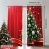 2 шт. 2D плоская печать Рождественские шторы Рождественская елка снежинки елочные шары праздничная лента Полиэстер Без электричества Семья