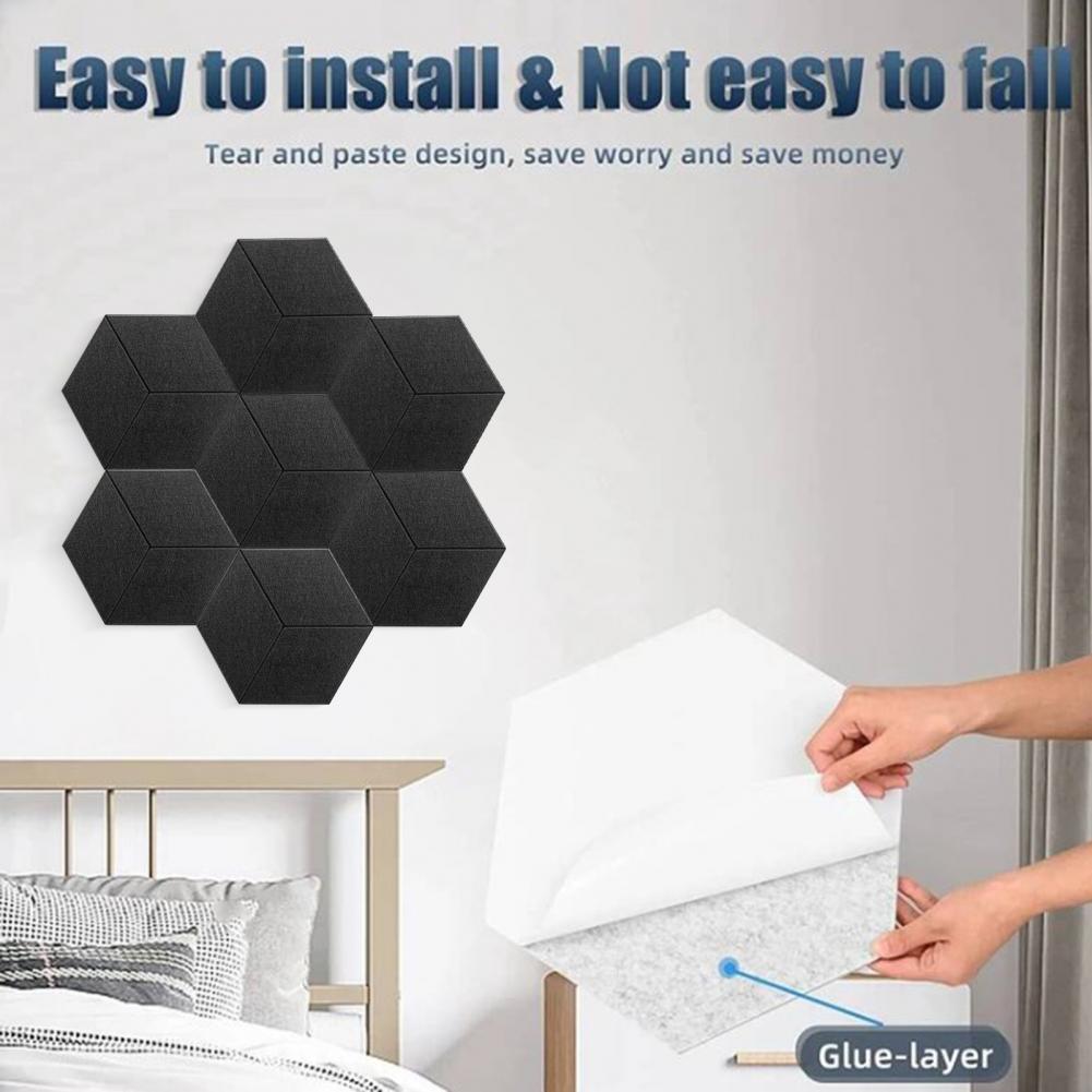 Soundproof Panel Set Thick Acoustic Foam High Density Soundproof Wall Panels for Home Studio Noise Reduction Home Supplies