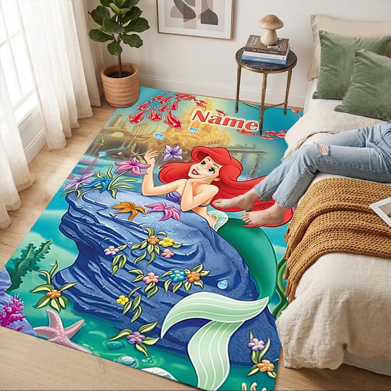 Personalized Name Lights Living Room Non-Slip Area Rug Soft Carpet for Bedroom Kids Playroom Sofa,Office Home Decor Doormat
