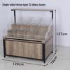 Supermarket Multi-Layer Detachable Display Rack for Bulk Dried Fruits, Grains, Candy, and Biscuits.