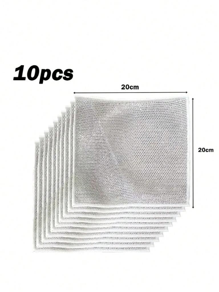 12/1 шт. Волшебная салфетка для уборки, утолщенная двухсторонняя металлическая проволочная тряпка для мытья посуды, кухонные полотенца для мытья посуды, чистящие инструменты