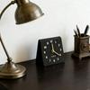 Minimalist Silent Non Ticking Analog Desk Clock, Acrylic Black for Bedroom Nightstand Mantel