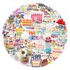 55 New Happy Birthday Graffiti Stickers Decorate Suitcase Laptop Mobile Phone Stickers