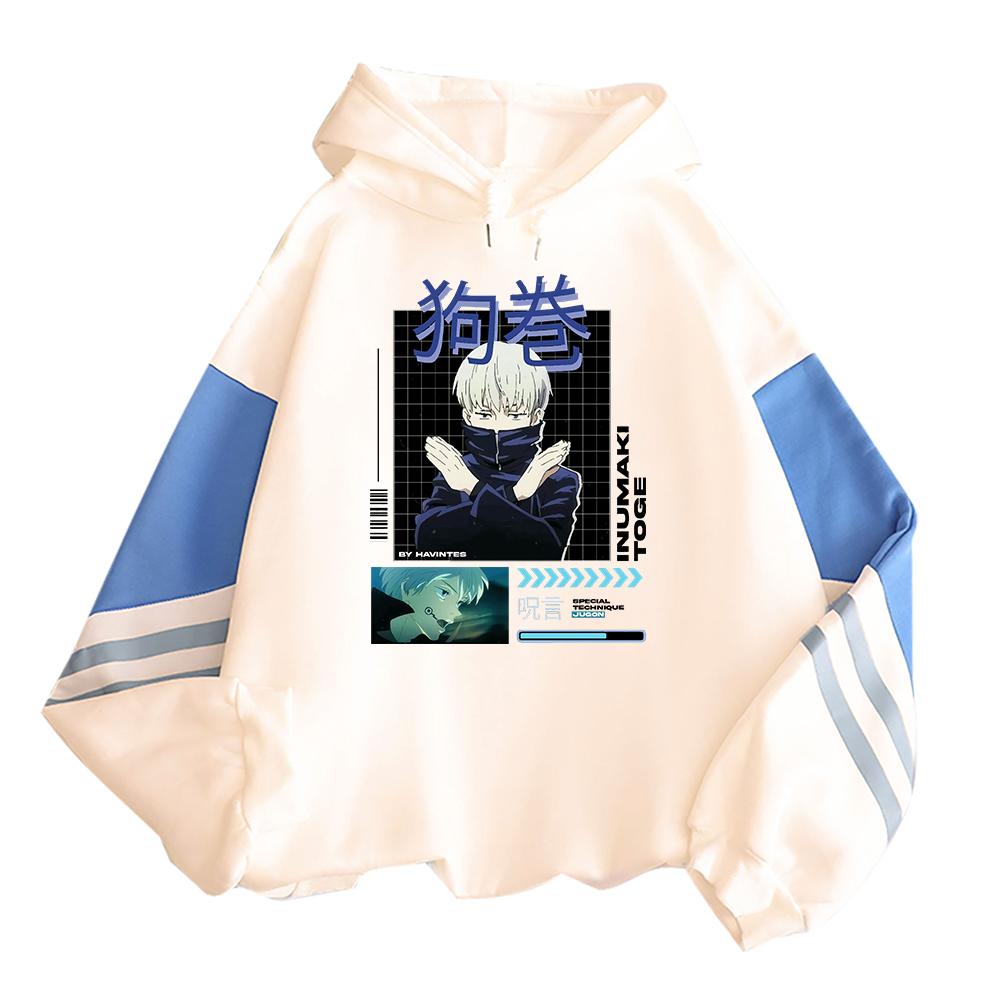 Inumaki Toge Graphic Hoodies Anime Jujutsu Kaisen Vintage Oversized Hooded Hip Hop Long Sleeves Cotton Hoodie Men Women Clothes