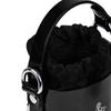 Vivienne Westwood Daisy Letter Print Detachable Shoulder Strap Patent Leather Bucket Bag Mini Women bags Black 5202006SUL0076BONES