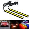 Strip DRL FOG COB CAR 2X LED Ultrathin Waterproof Daytime Running Lights LAMP WHITE DAY Driving 12V