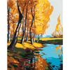 Frame Diy Painting By Numbers Kits Autumn Forest Landscape Picture Handicrafts Paint With Number 40x50cm Diy Ideas
