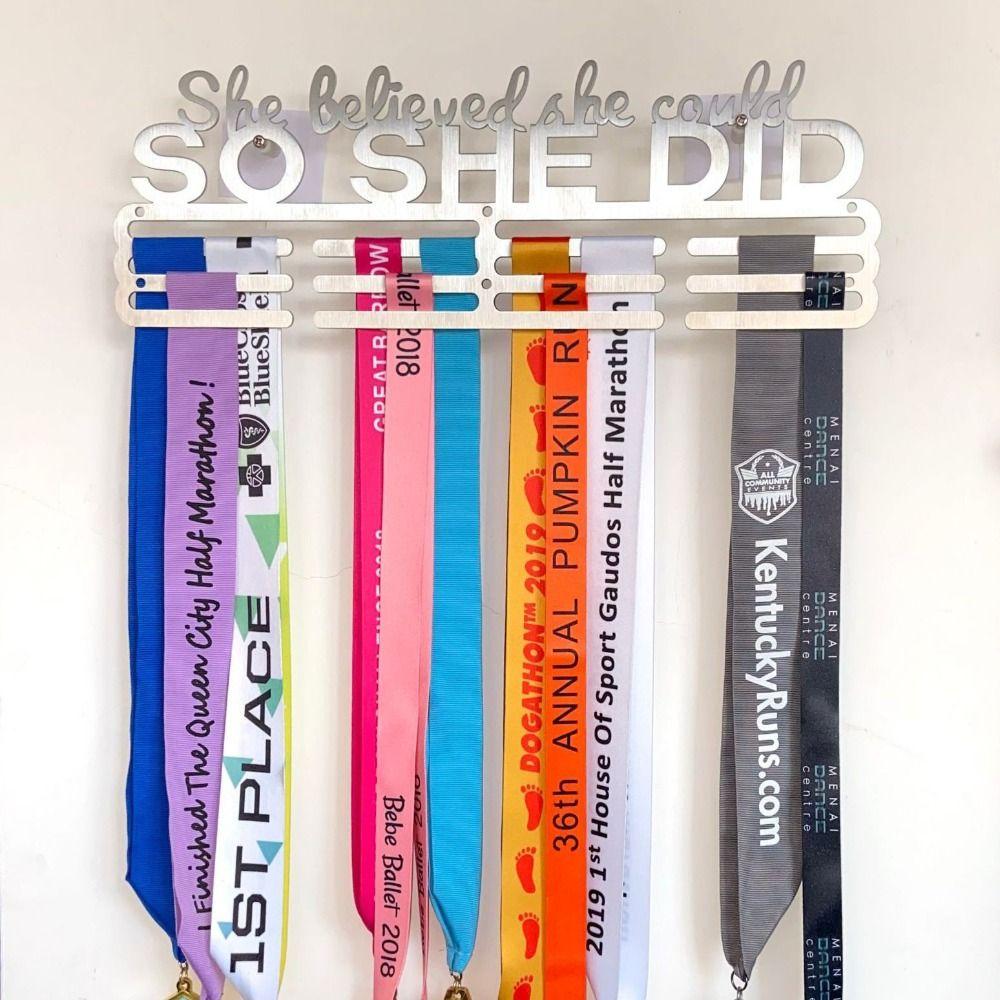 Wall Mount So She Did Medal Hanger Ironwork Ribbon Wall Rack Upgrade Awards Frame  Storage