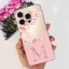 For iPhone 16 Pro Max 16 Plus Bumper Case Clear Soft TPU Coque Cover For iPhone16 16+ Initials Letter Pattern Silicone Funda