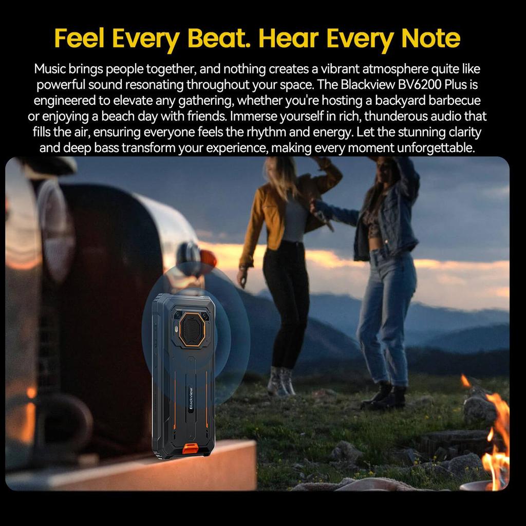 Blackview Смартфон BV6200 Plus 24 ГБ ОЗУ 256 ГБ ПЗУ Android 14 Защищенный телефон