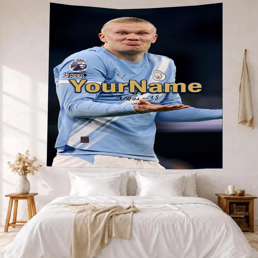 Haaland Custom Your Name Wall Decor Tapestry Art For Pet Memorial Birthdaywedding Party Backdrop Family Gift
