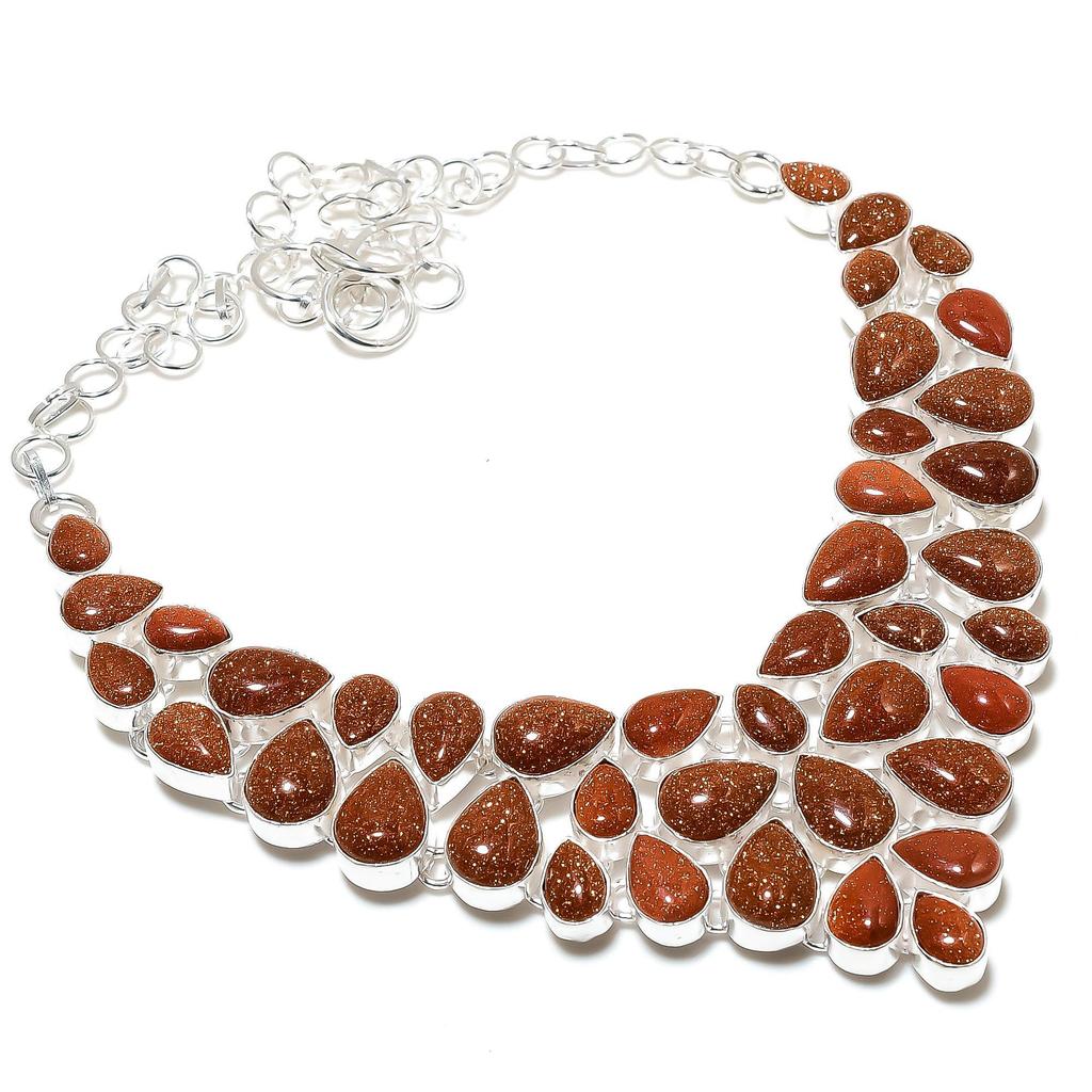 Натуральный солнечный камень драгоценный камень ручной работы 925 пробы стерлингового серебра гальванопластика ожерелье, солнечный камень серебро для жены унисекс ожерелье праздничная одежда подарки