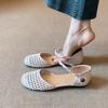 French-style Woven Niche Toe Sandals Spring and Summer One-strap Roman Shoes