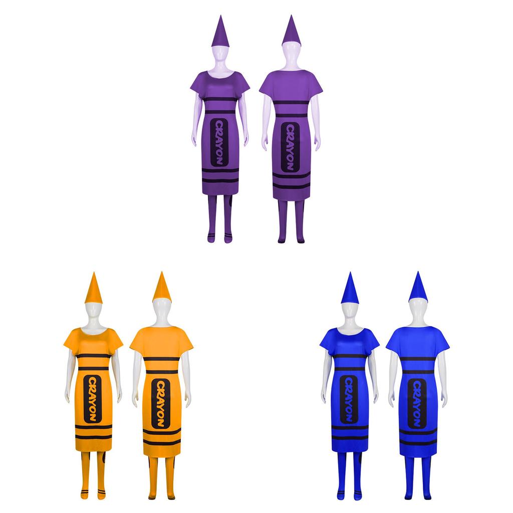 Colored Pencils Cosplay Costume For Adults With Polyester Fabric For Halloween Parties