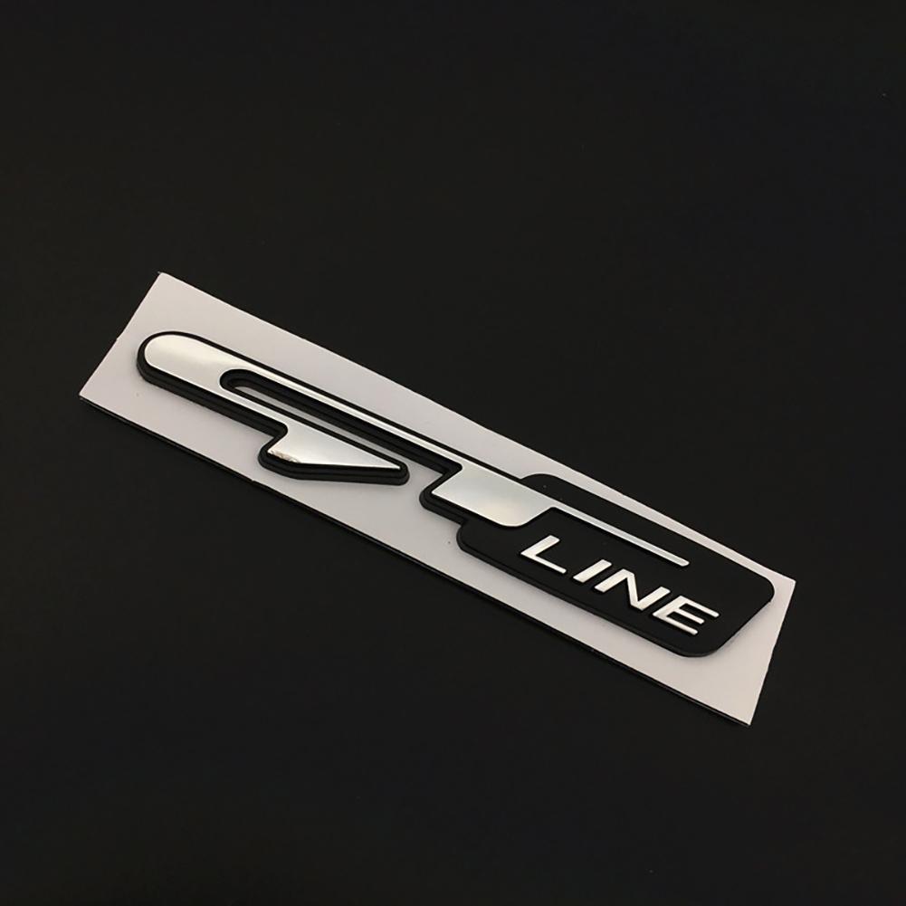 AABJB1 3D Chrome Car Letters GT Line Sticker Emblem Logo For Kia Ceed Picanto K5 Stonic Optima Sportage GT Line Badge Decal Accessories