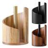 Деревянная стойка-диспенсер для бумажных полотенец, держатель для бумажных полотенец, деревянное круглое основание, настольная деревянная подставка для бумажных полотенец для ванной комнаты, кухни