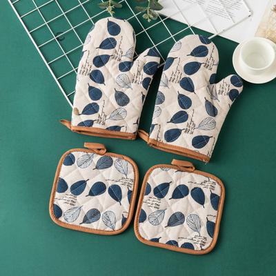 Набор термостойких прихваток и держателей для кастрюль Удобное хранение Высокая термостойкость До 500 градусов по Фаренгейту Нескользящая ручка Необходимые принадлежности для кухни