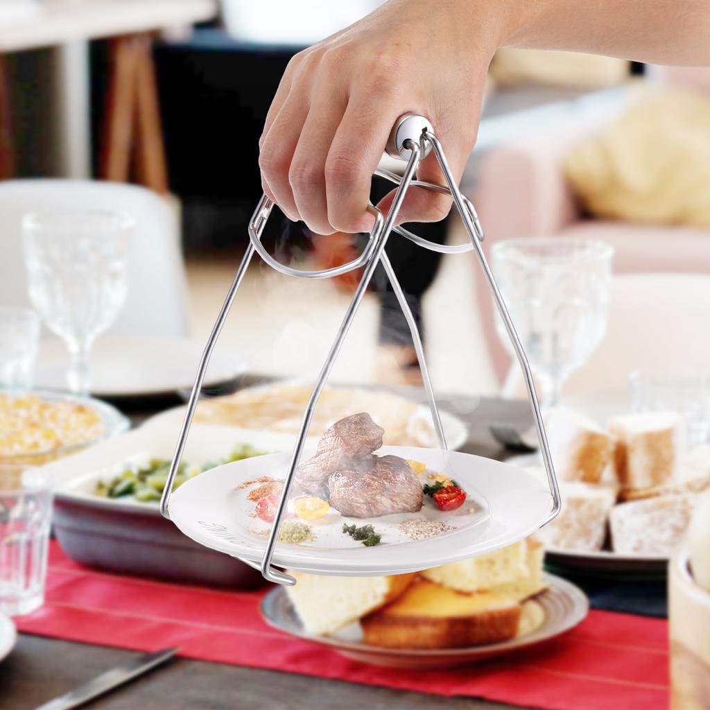 304 Stainless Steel Hot Dish Plate Bowl Clip Pots Gripper Kitchen Anti Hot Steaming Clip Convenient Tool for Safe of Hot