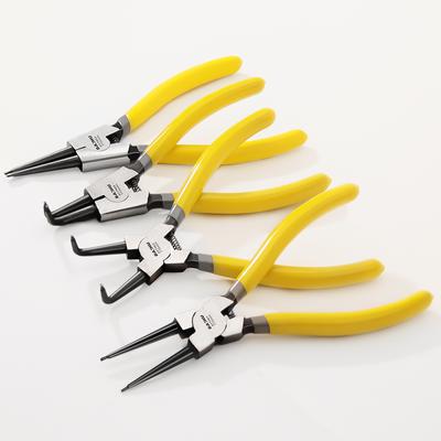 Набор 7-дюймовых плоскогубцев для стопорных колец, плоскогубцы для стопорных колец, для снятия, установки, съемник, стопорные кольца, валы, ручной инструмент