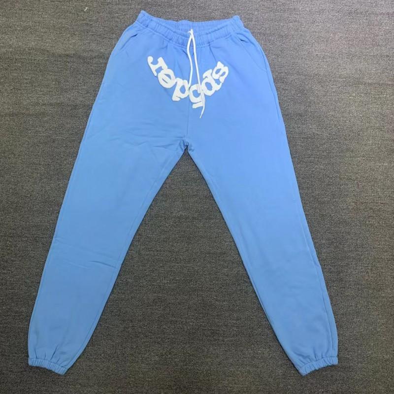 Mens Hooded Sweatshirt Set Spider Web Letter Print Streetwear Teens Youth Casual