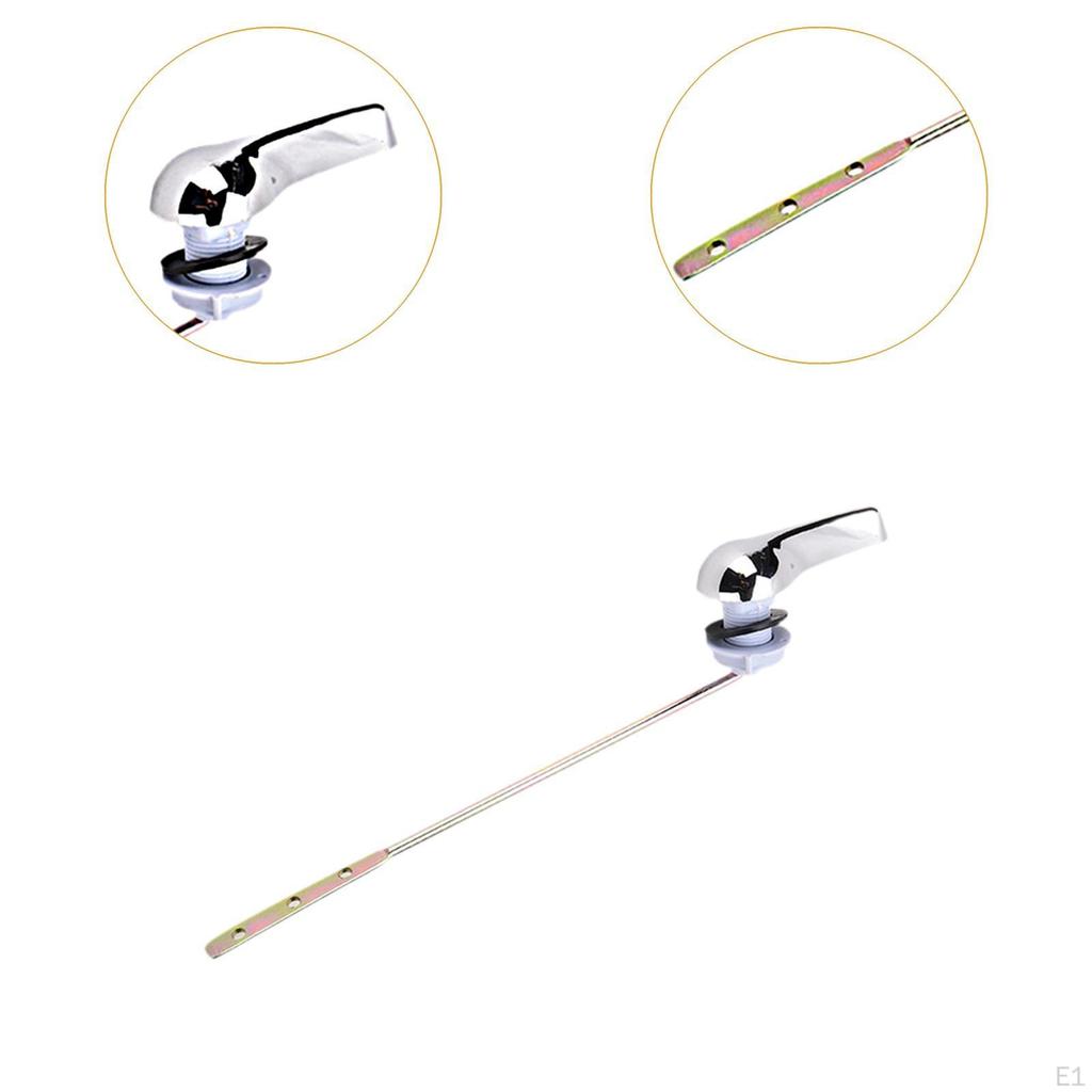 Toilet Flush Lever,Fits Most Standard Tanks Single Push Flushing,Easy Install with Sturdy Wrench