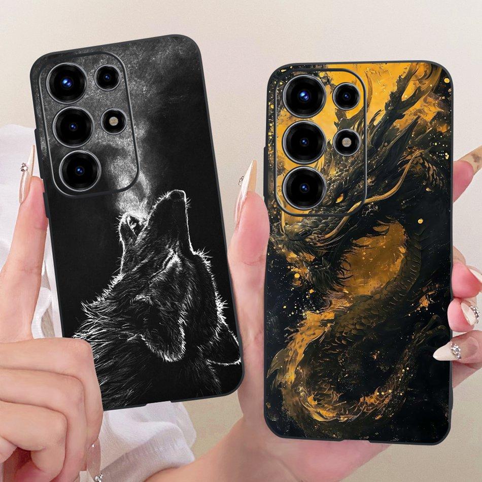 Для Itel S26 Ultra 2026 Крутой Чехол для Телефона с Рисунком Дракона и Тигра Для Itel Super 26 Ultra 26Ultra Черный Силиконовый Мягкий Чехол