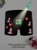 Men's Customized Photo Glow In the Night Boxer Briefs, Elastic Soft Comfortable Personalized Underwear, Ideal Gift for Boyfriend/Husband