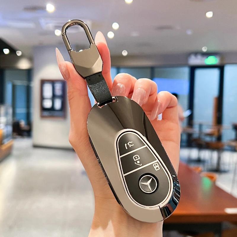 SFX1 For Mercedes Benz C E S Class GLC W206 W214 W223 E300 C260 C300 S450 S500 S400 Auto Car Smart Key Case Fob Cover Shell Holder