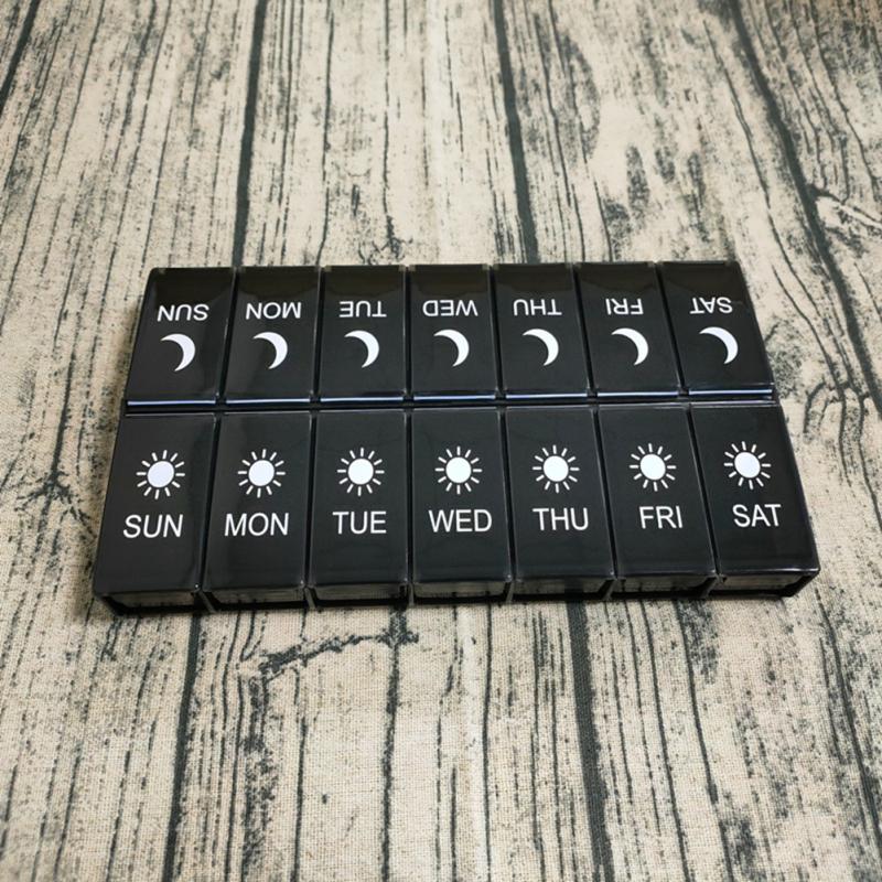 Еженедельная таблетница с 14 отделениями, портативная дорожная таблетка, органайзер, дозатор таблеток, здоровье