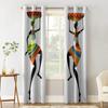 African Women Windows Curtains for Living Room Child Bedroom Window Treatment Blinds Kitchen Curtains