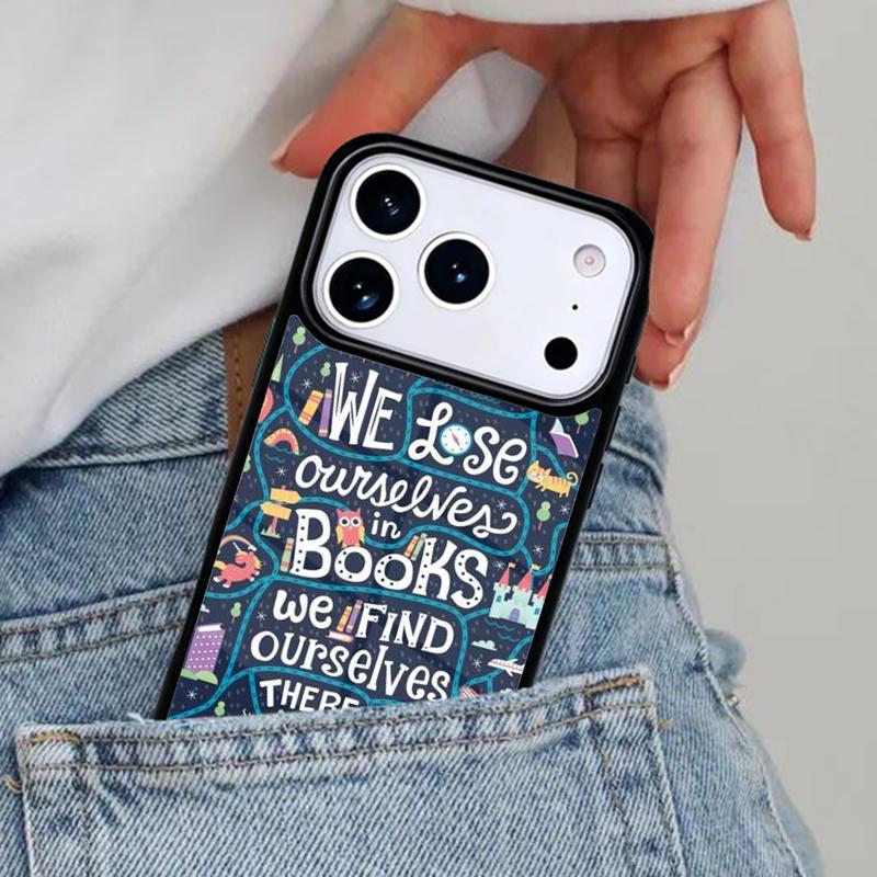 Читать книги Библиотека Книжная полка Цитаты Чехол для телефона для iPhone 17ProMax 12 13 14 15 16e 17 Pro Max Plus Air Cover