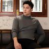 Мужской антибактериальный свитер из чистой шерсти с круглым вырезом