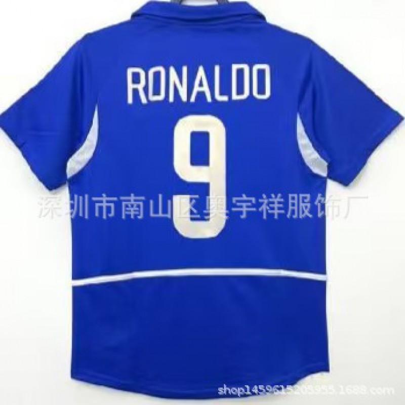 Vintage Brazil National Team Soccer Jersey Ronaldo 9 Classic Retro Football Shirt Short Sleeve Unisex
