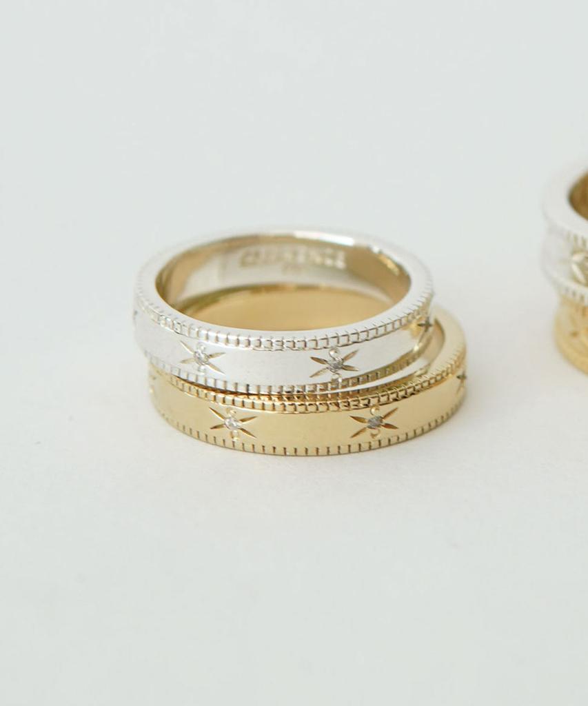 Кольцо с цветочным узором Clemence Jewelry Fleur Carving Ring 01_Серебро