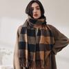 Plaid Scarf Women's Imitation Cashmere Sweet Warm Scarf Medium and Long Shawl Women's Autumn and Winter Scarf