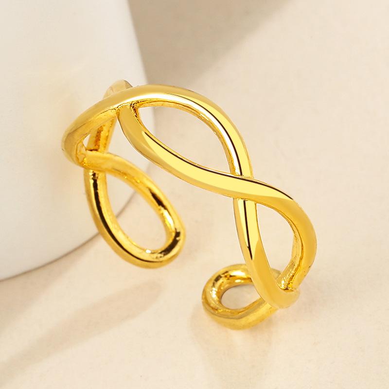 Твист Электрокардиограмма Древнее Кольцо Пять Императоров Деньги Корона Дуодуо Ретро Этнический Стиль Гравировка