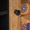 TV Stand with Storage Natural Finish 80 x 33 x 46 cm Solid Mango Wood