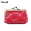Retro Mini Genuine Leather Clasp Coin Purse & Earphone Bag