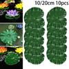 10PCS Artificial Lotus Leaf Water Lily Floating Pool Plants Leaves Decor 10/20cm