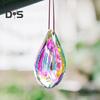 Faux Crystal Prism Sun Catcher Decoration Indoor Outdoor Garden Window Hanging Rainbow Maker Clear Waterdrop Hanging Ornament Pendant