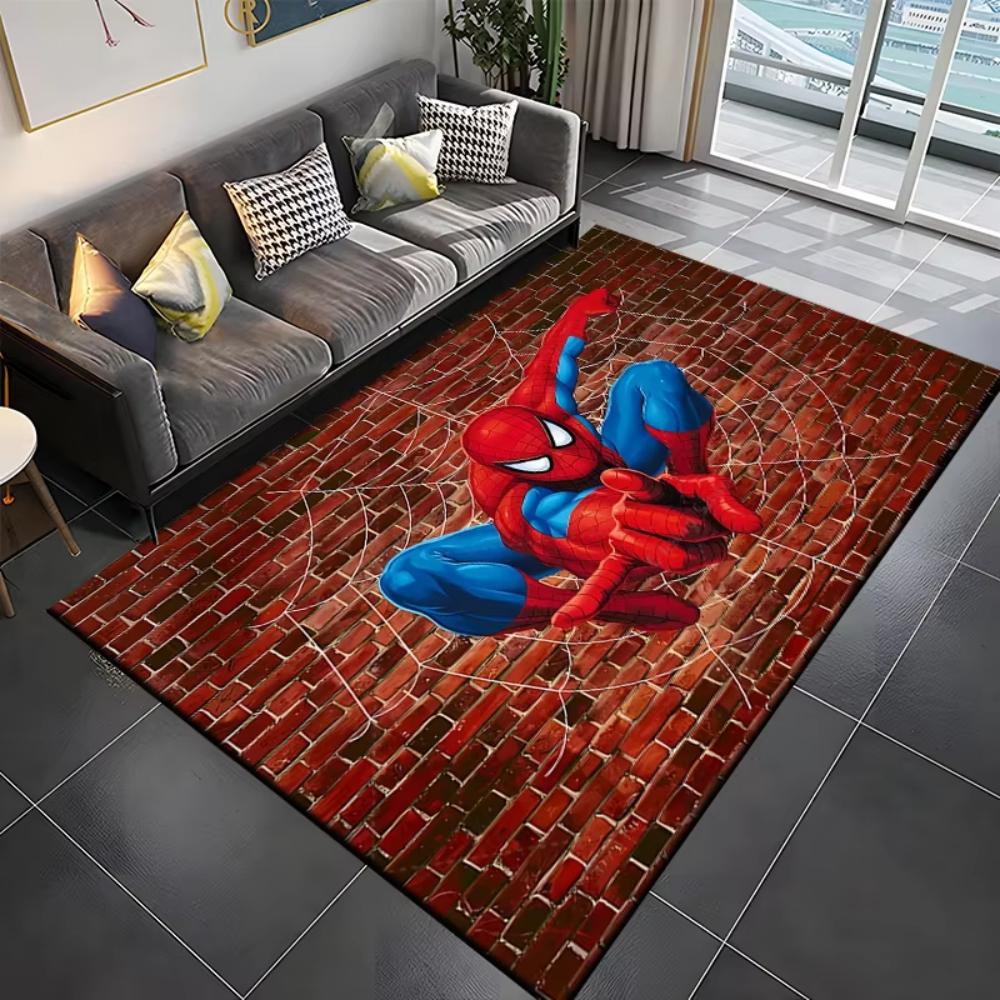 Disney Superhero Spiderman Pattern Large Rug Floor Mat for Living Room Bedroom Sofa Area Modern Decor Kid's Room Rug