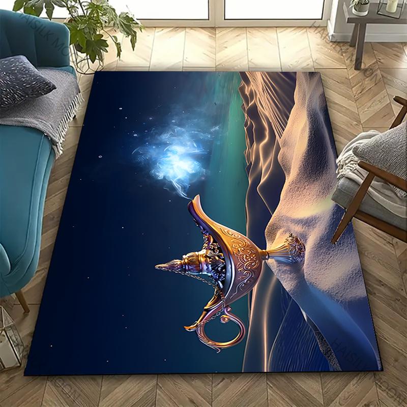Ковер с 3D-рисунком фонарика желаний для гостиной, коврик для детской спальни, придверный коврик для дивана, напольный коврик, противоскользящий коврик, декоративный коврик, забавный подарок