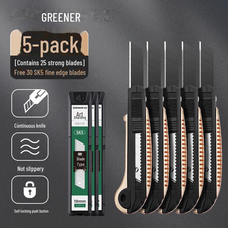 Green Forest Heavy-Duty All-Steel Utility Knife: Industrial-Grade, Thickened, Durable, Large Wallpaper & Paper Cutter