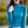 DAFIFY Women's Fashion Casual Fall Winter Solid Color Print Long Sleeve Half Turtleneck Sweaters