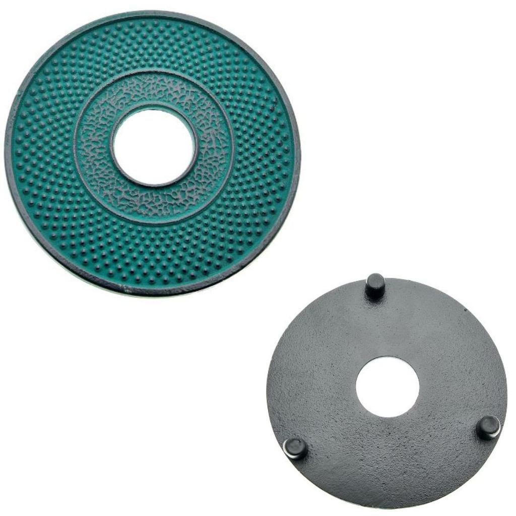 CAST IRON KETTLE 1.5L TEAPOT 4x CUPS INFUSER PADS TEA STRAINERS