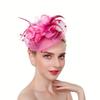 Elegant Fascinator Hat Tea Party Hat Flower Shaped Ornament Headwear With Mesh Women Hair Accessories